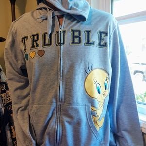 Tweety Bird Fleece Hoodie 2XL
